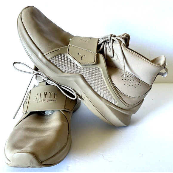 Women's Puma Fenty By Rihanna Fenty Trainer Hi 'Sesame' Size 8.5 - Picture 9 of 9